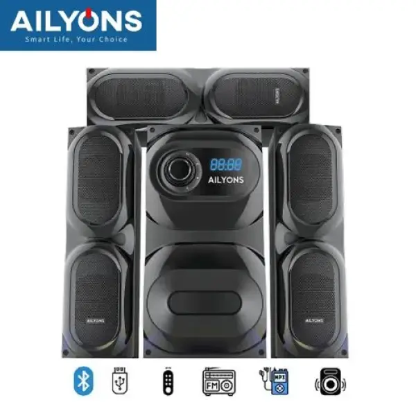 Home Theatre Multi Media Bluetooth Speaker System, (1YR WRTY)