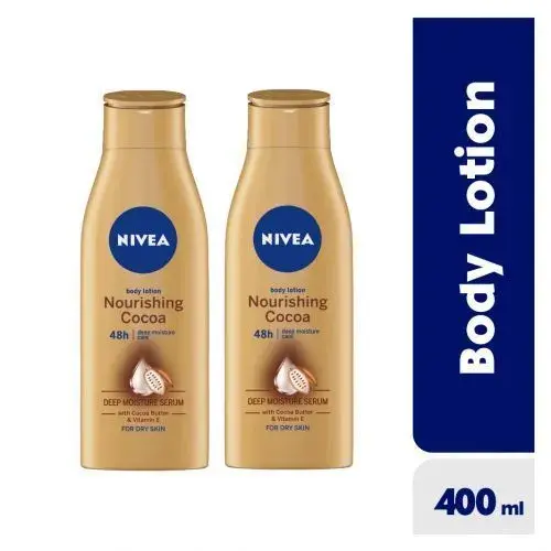 NIVEA Nourishing Cocoa Body Lotion With Cocoa Butter 400ml (Pack Of 2)