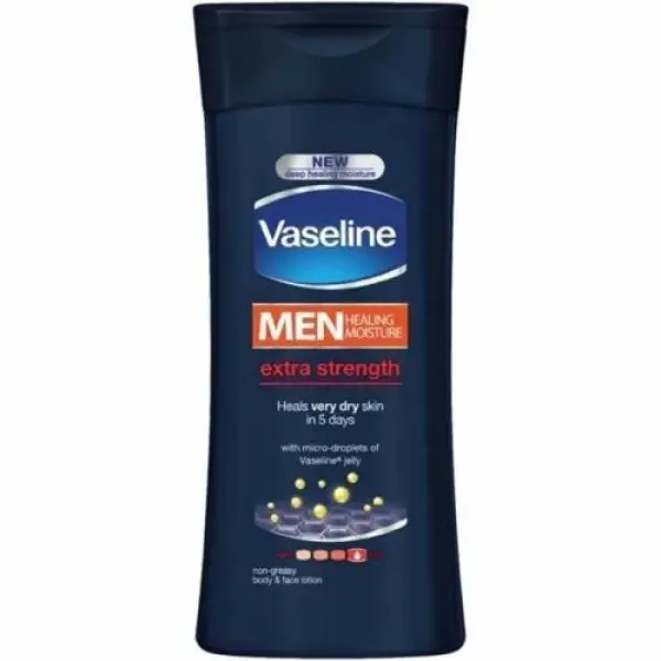 Vaseline Men Body Lotion Extra Strength 400ml + FREE Petroleum Jelly