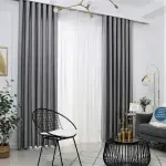 1pc NEW! GREY CURTAIN For Windows And Doors