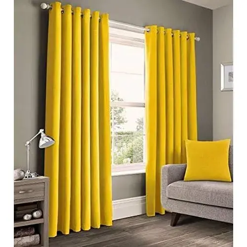 1pc NEW! Mustered Yellow Curtain For Windows And Doors